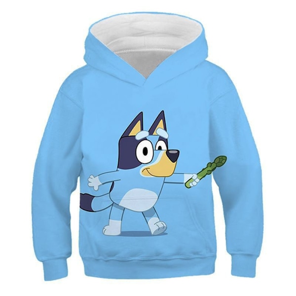Bluey Bingo Far & Mor Fleece Matchende Familie Cosplay Trøje med Hætte, Drengenes Trøje Realistisk 3D Print Grafisk Hættetrøje Pige B 4XL