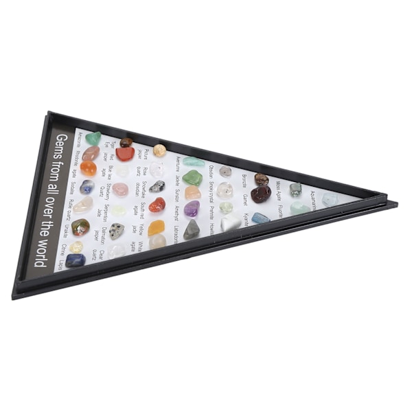 Mineral Rock Collection Kit - Roligt och attraktivt vetenskapligt kit med tydlig displaylåda för barn Set 1