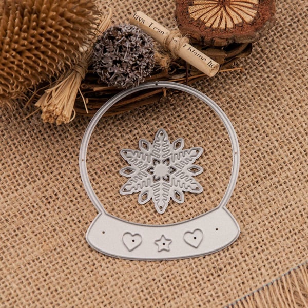 Embossing Cutting Dies Carbon Steel Crystal Ball Snowflake Shape Cuts for DIY Scrapbook Craft