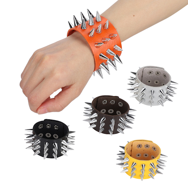 5 st Punk Nitarmband Personligt Armband Manschett Retro Metall Armband