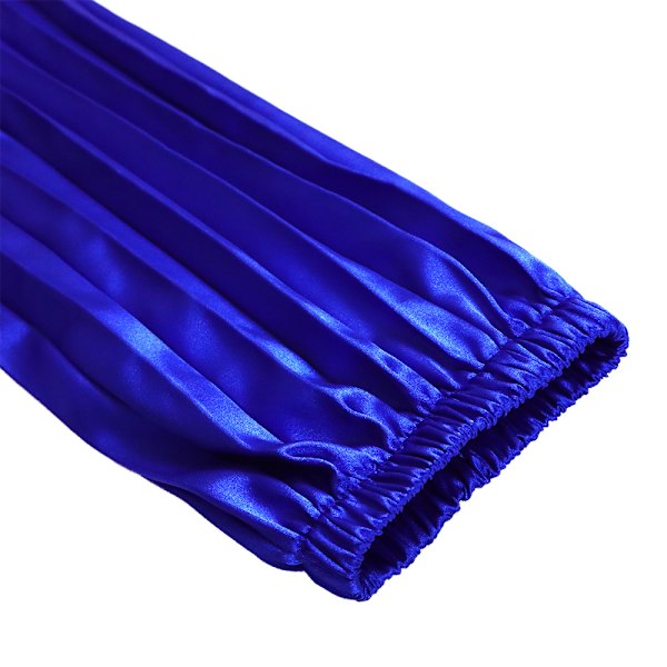 leeve Korkeavyötäröinen Vyöllä A-Linjainen Lyhyt Mekko (Safiirinsininen XL)
