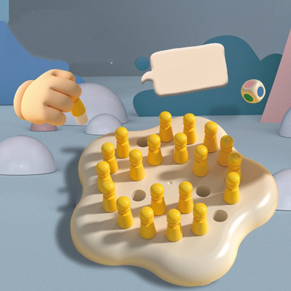 Træ Memory Match Stick Skakspil, Sjovt Blokbrætspil