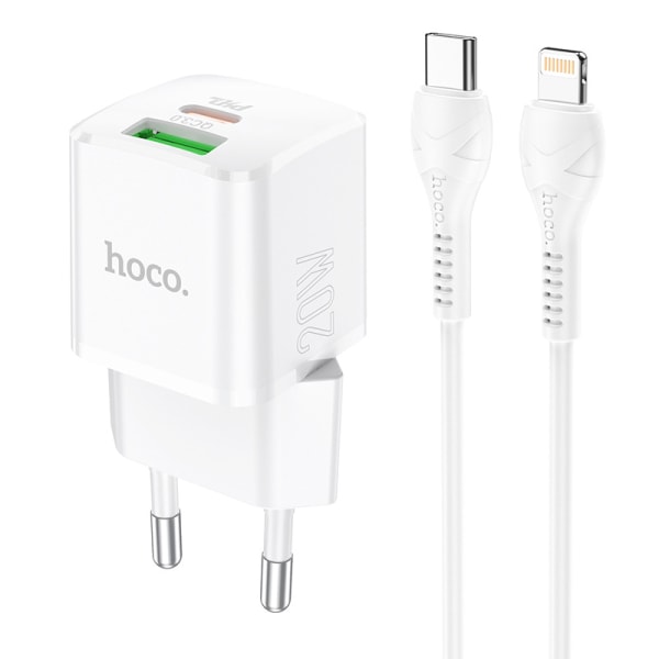 hoco. N20 Europeisk standard för iPhone PD20W+QC3.0 laddare c