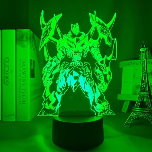 Gurren Lagann Robotlampe 3D Illusjon Nattlys, Fjernkontroll