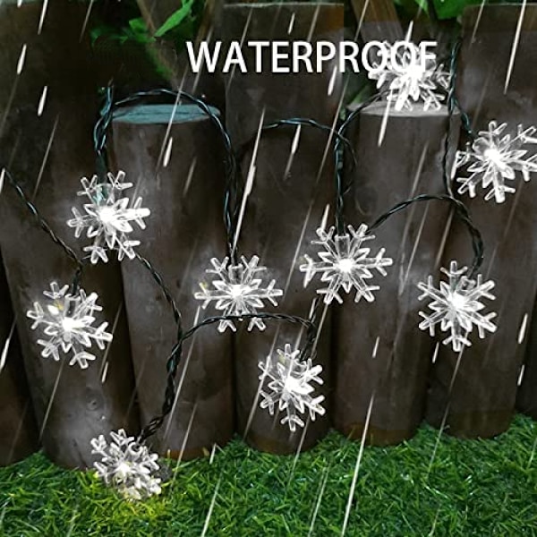 Dazzle Bright Solcells Jul Snöflinga Ljus Utomhus