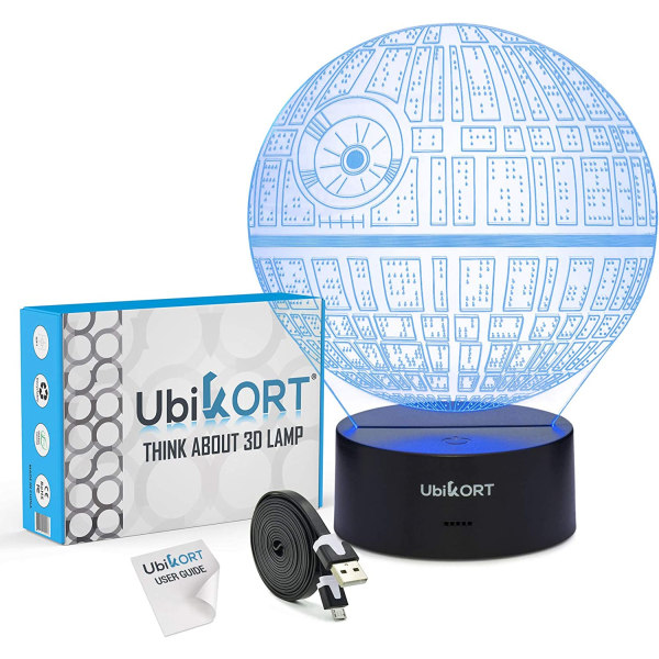 3D-lampa Illusion Dödsstjärnan Star Wars-lampa, unik födelsedagsstjärna