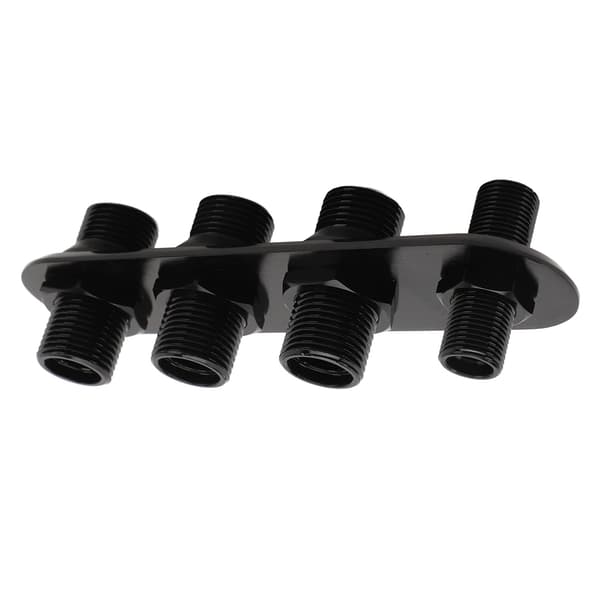 AC Bulkhead Billet Aluminium Legering Universal 4 Porte Airconditionering Bulkhead Udskiftning til Hot Rod Sort