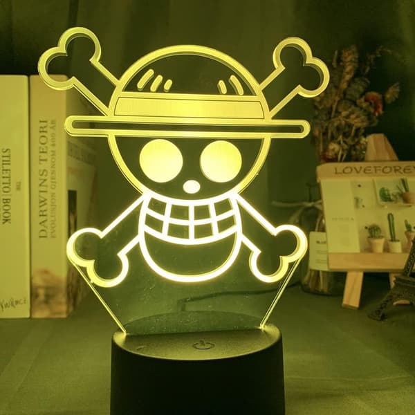 One Piece Luffy 3D Illusion Natlampe Smart Touch, RG