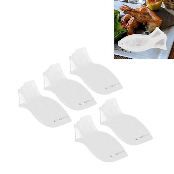5 stk. Manuel citronpresser - sød form - bærbar transparent frugtpresser til husholdning, restaurant og cafe Fish Shape