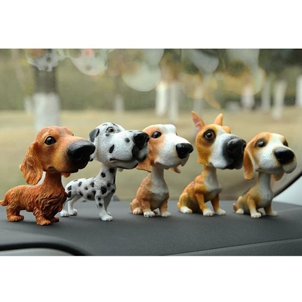 Bobble Head Hundar Bobbing Huvuden Bil Dash Valp Bil Dekoration (Dalmatiner)