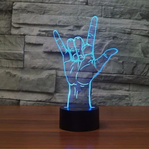 Jeg Elsker Dig Tegn 3D Optisk Illusion Akryl Natlampe Touch