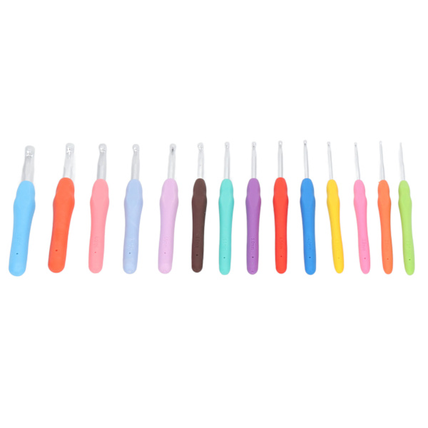 37 stücke Häkelnadeln Set Tragbare Bunte Ergonomische Weiche Griff Strick Häkelnadel Kit Anfänger Geschenk