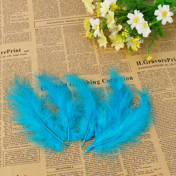 200 stk. Fluffy Marabou Fjer til Kortfremstilling i Valgfrie Farver