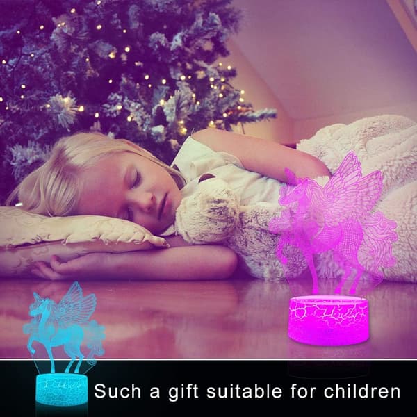 Drage lampe Drage Leker Nattlys 16 Farger Endring 3D Op