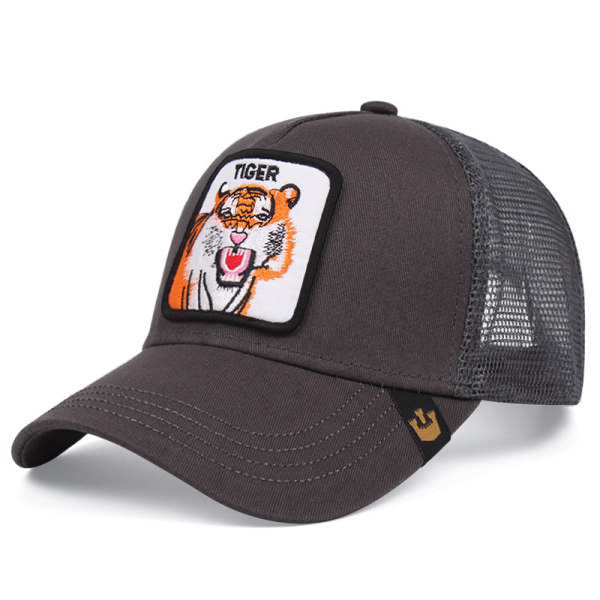 Unisex Animal Mesh Trucker Hat Square Patch Baseball Cap för