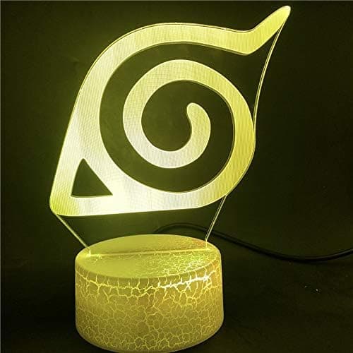 Naruto Kakashi Uchiha Sasuke 3D Illusjon Nattlys Lampe Sm