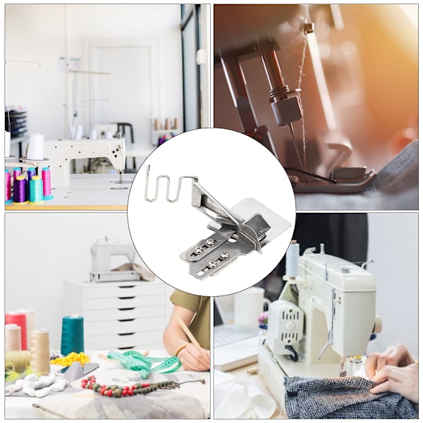 Ompelijan helmaaja, korkealaatuinen metallireunainen putkitaittaja, teollinen lukko-ompelukoneen lisävaruste, sisääntulo 3/8