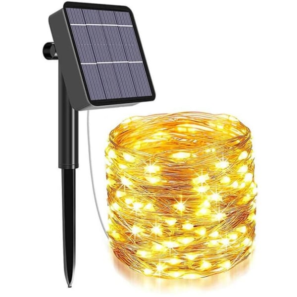1 uppsättning solcellslampor 200 LED Vattentät 8 funktioner, 20 m Cisea
