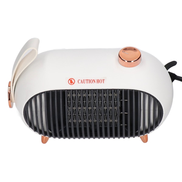 Liten romvarmer 900W PTC Keramisk Rask Oppvarming 3 Nivå Justering Mute Overopphetingsbeskyttelse Skrivebordsvarmer Hvit 110‑