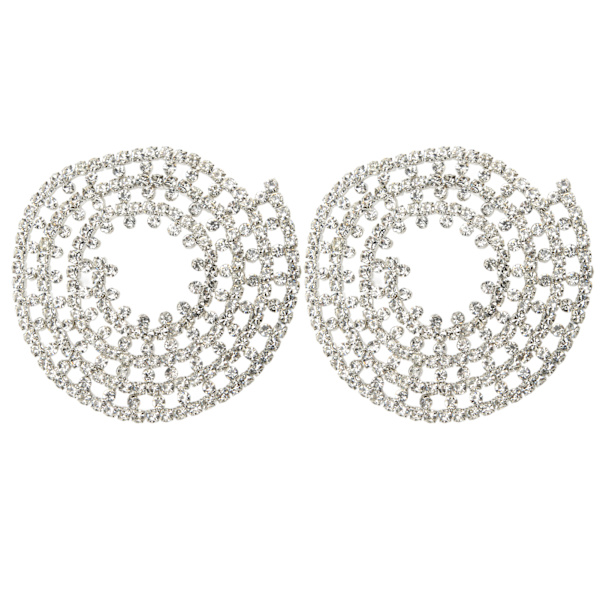 Rhinestone-kjede glitrende kloform DIY-håndverk Rhinestone nær kjede trim for håndverk klær dekorasjon gave D-form klør