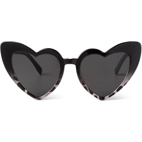 Hjerte Solbriller Vintage Retro Oversized Hjerteformede Cat Eye Solbriller