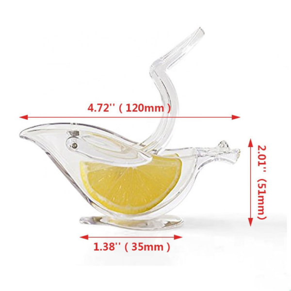 Ny akryl manuel citronpresser, bærbar transparent frugtpresser, elegant