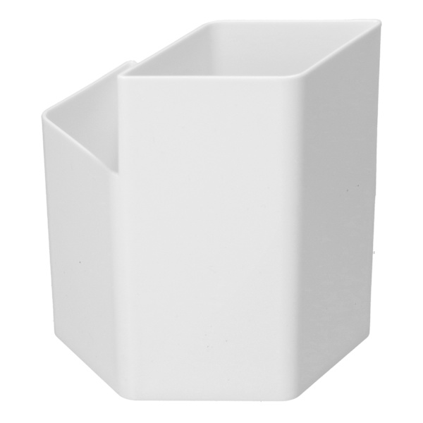 Penholder 3 Gitter Multifunktionel Sød Plastik Hvid Pen Organizer til Studererum Kontor Klasseværelse