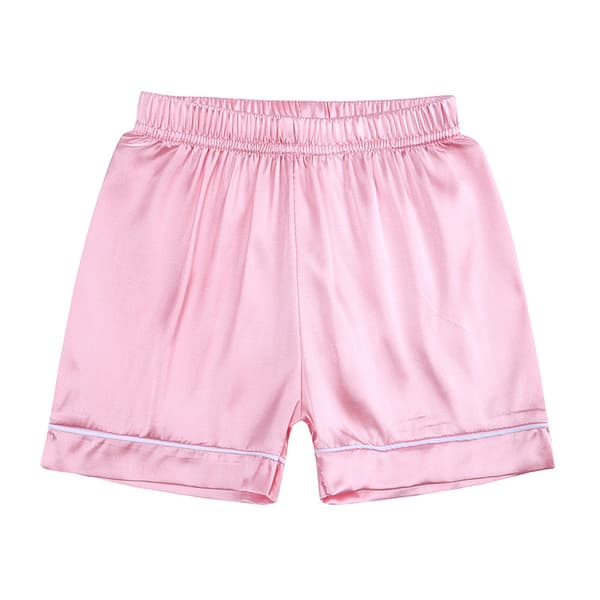 Korte satin pyjamaser til små drenge og piger, sæt, L(XTZ8380P)