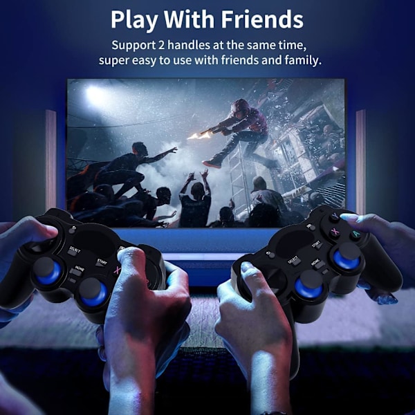 USB 2.4G trådløs spilcontroller 2-pak til pc/laptop-computer (Windows XP/7/8/10)/ Android / PS3 & Steam joystick gamepad til pc-spilcontroller C