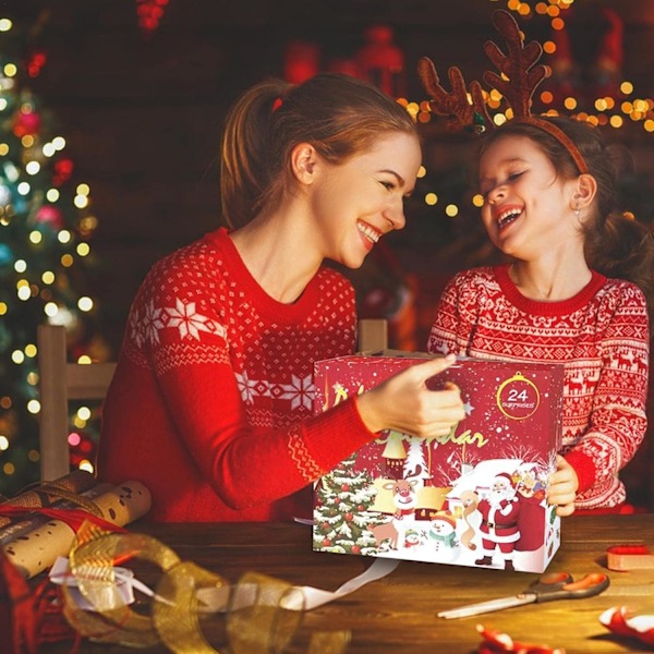 Julkalender Blind Box, 24-delad Julgåvosats - 24 Dagars Julnedräkningspresent, Julkalender Överraskningsgåva för Barn C