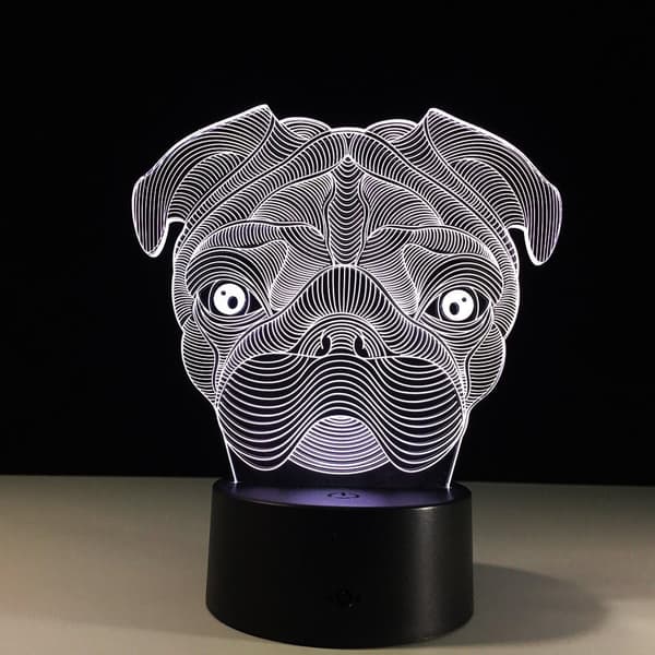 3D Illusion Multi Colors USB Sovande Nattljus Skrivbordslampa
