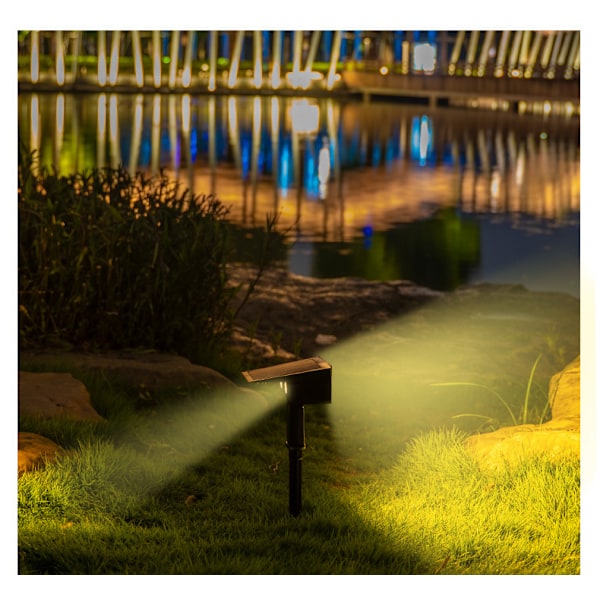 Solcelle Landskapsspotlights 30 LED, IP65 Vanntett Solcelle Sp Cold White