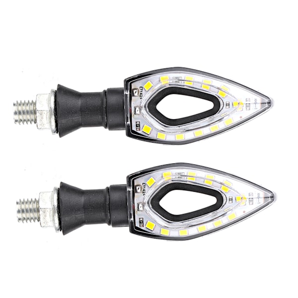 2 st 12 LED-lampor Universal Motorcykel Blinkers Amber Ljuslampa Passar för Yamaha