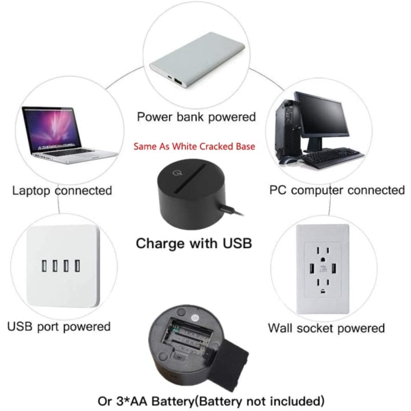 Coola saker för sovrum Unicorn 3D visuell lampa Touch LED Ta