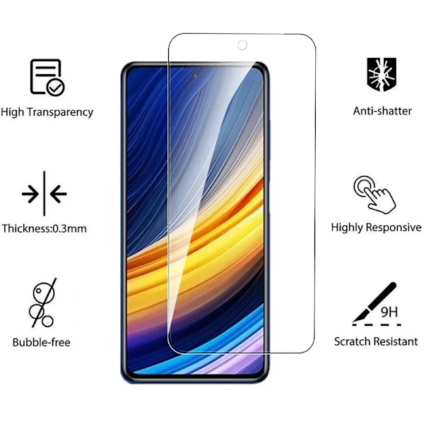 3 st härdat glas för Xiaomi Redmi Note 8 Pro skärmskydd