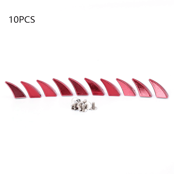 10 stk DIY fargerike legerings pigger punk nagler nagle kule for klær lue dekorasjon (rød)