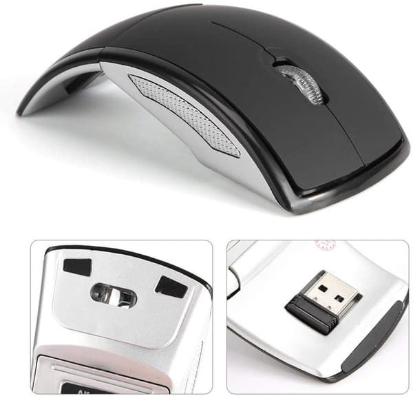 Trådløs PC-mus, 1600 dpi USB-mottaker for Arc-mus 1600 D