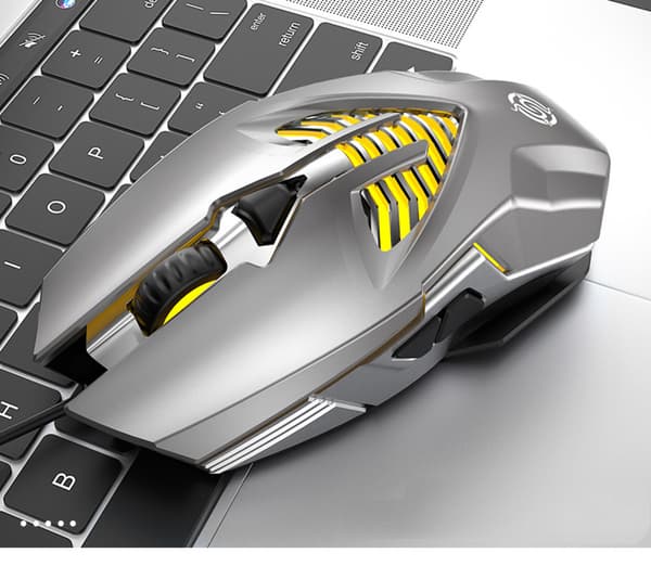 Kablet Gaming Mus, 3200 DPI USB Computermus med 7 Rainb