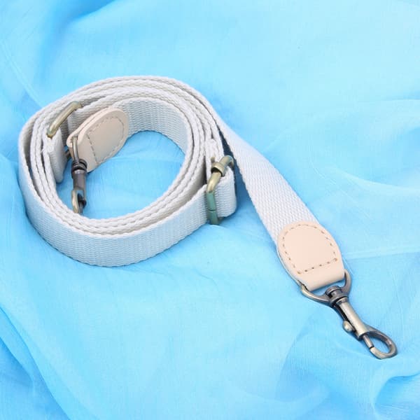 Håndlavet DIY Patchwork Tilbehør Justerbar Crossbody Taske Læderrem til CBD065-066 (Cremet Hvid)