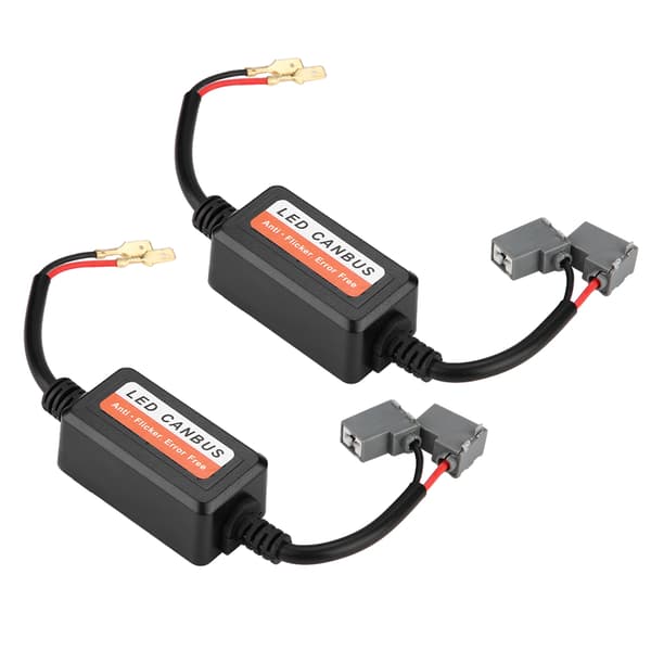 2 stk H1/H3 Bil LED Hovedlys Dekoder Anti-Flimmer Blinkfeil Kansellerer