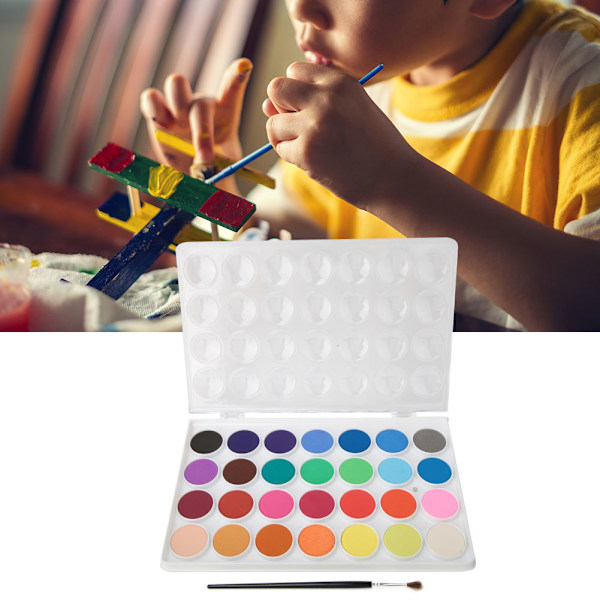 Maleri Pigment Solid Powder Akvarel Kager Maling Sæt med Vandfarve Pen (28 Farver)