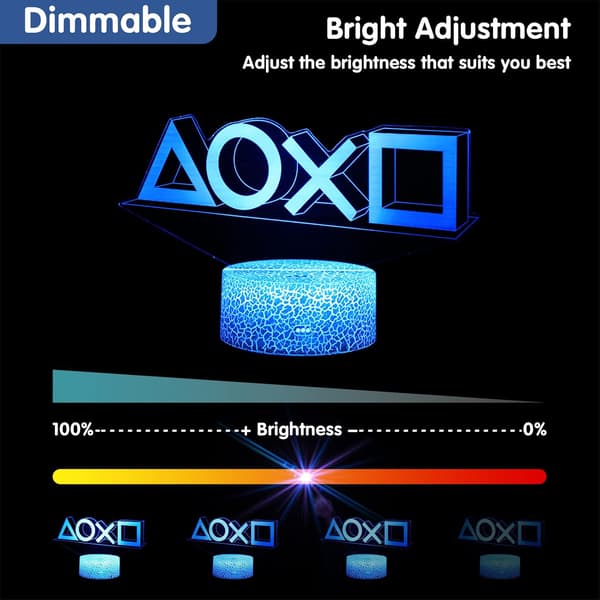 3D Gamepad Natlampe (3 mønstre) Spillekonsol I