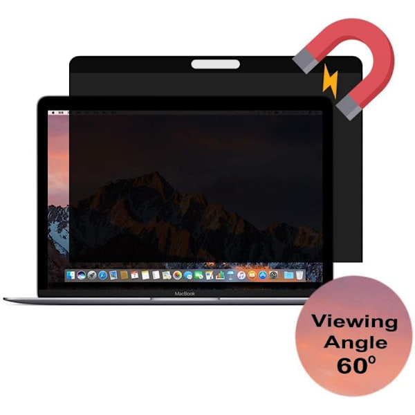 GeckoCare Easy On/Off Magnetisk Sekretessfilter, Kompatibel med MacBook Pro 14 tum, Sekretessfilter och Antireflexskydd