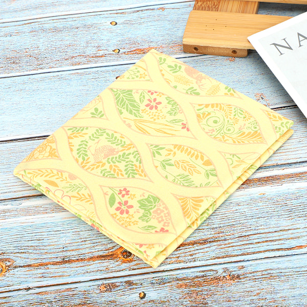 Växtblomma Bomullsduk Blommig Patch Work DIY Handgjorda Material Sytillbehör400312-Stray Path-Gul
