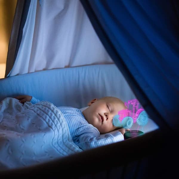 Traktorlampe 3D Visuelt Køretøj LED Natlampe Touch Switch a