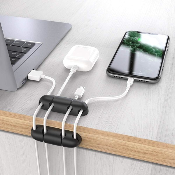3 kappaletta johdonpidikettä työpöydälle, vahva liimajohdonpidin, kaapelipidikkeiden järjestäjä USB-kaapelin/virtajohdon/johdon järjestämiseen kotitoimistoon ja autoon (musta)