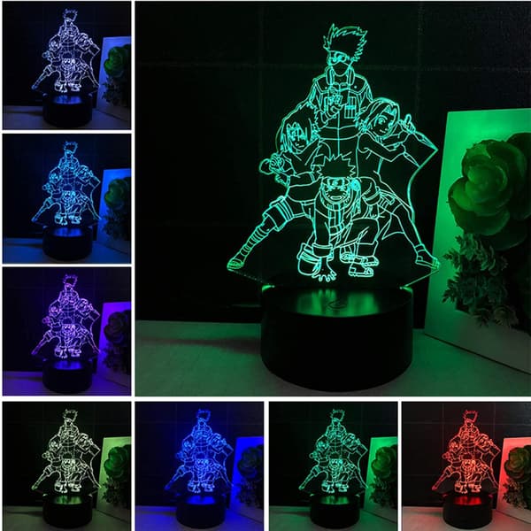 Naruto Kakashi Uchiha Sasuke 3D Illusion Natlampe Sm