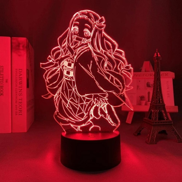 Anime Demon Slayer Nezuko Kamado-lampa Cool 3D Illusion Night
