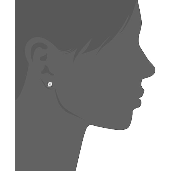 Essentlals Plated Sterling Silver Cubic Zirconia Korvakorut ess) 6mm