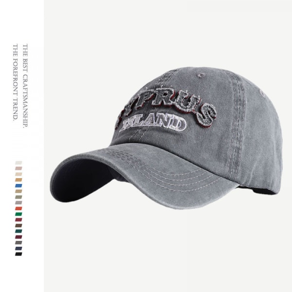Brev Broderi Brev Justerbar Baseballkeps Grey
